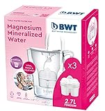 BWT Penguin Wasserfilterkrug mit Magnesium + Pack 3 Filter für Wasserkrug, Kunststoff, weiß, 3