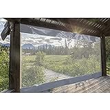 WWWANG Outdoor-Tarp-Vorhang für Terrasse Zelt Side Windschutzscheibe, wetterbeständig Partitionsvorhang mit Tülle Allwetterschutz Pavillons Balkon Vorhänge