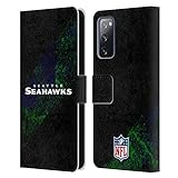 Head Case Designs Offiziell Zugelassen NFL Unschärfe Seattle Seahawks Logo Leder Brieftaschen Handyhülle Hülle Huelle kompatibel mit Samsung Galaxy S20 FE / 5G