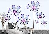XLMING Einfache Blumen lila schöne Badezimmertapete Schlafzimmertapete Wohnzimmerküchentapete fototapete 3d effekt tapete Wohnzimmer Schlafzimmer Hintergrundbild-400cm×280cm
