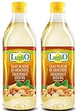 Erdnussöl 2 Liter (1 Liter, 2er Pack) 🥜 Speiseöl für eine Gesunde Ernährung 🥜 Von Olio Luglio