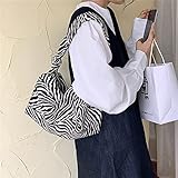 RBMVS Frauen Umhängetasche Kissen Handtaschen Messenger Bag Weibliche Mode Top Griff Tasche (Color : Zebra Pattern, Size : 28cmX17cmX14cm)