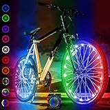 Activ Life - Stylische LED-Fahrradradleuchten mit Batterien inklusive! 100% mehr Helligkeit und Sichtbarkeit von Allen Winkeln (Color Changing, 2 Räder)