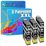 Tito-Express ProSerie 3X Patronen kompatibel mit Epson T1281 mit 15ml Black & 15ml je Color XXL-Inhalt BX-305 F Office BX-305 FW Office BX-305FW Plus S-22 SX-125 SX-130 SX-230 SX-235