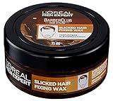 L'Oréal Men Expert Haarwachs für Männer, Haarstyling für einen glatten und glänzenden Look, Barber Club Slicked Hair Fixing Wax, 1 x 75 ml