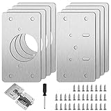 AFAIK Scharnier Reparaturset Schrank Scharnier Reparaturplatte 8PCS für Schränke,Rostfreier Stahl Scharnier Reparaturset 9X5cm Geeignet für Schrank, Möbel, Schublade, F