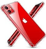 CANSHN Clear für iPhone 11 Hülle [Militärischer Fallschutz] [Nicht Vergilbend] Transparent Stoßfeste Schutzhülle mit Weiche Silikon Bumper Case Durchsichtig Handyhülle für iPhone 11 6,1'' - Klar