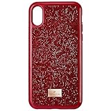 Swarovski Crystal Authentic Glam Rock Schutzhülle für iPhone X/XS, Edelstahl, goldfarben / Rot
