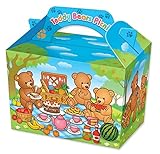 MustBeBonkers Partyboxen mit Teddy-Motiv, für den Garten, Picknick, Geburtstag, für Kinder, 10 Stück