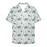 Dellukee Niedliche Hawaii-Hemden für Herren, kurzärmelig, Schildkröte, bedruckt, Knopfleiste, Sommer, Strandkleid, Turtle Q, X