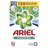 Ariel Waschmittel Pulver Waschpulver, Vollwaschmittel, 130 Waschladungen, Strahlend Rein (8,450 kg)