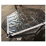 RYX Wasserdichte, transparente Abdeckplane, robuster PVC-Kunststoffvorhang mit Ösen, für Innen- und Außenbereich, Trennwand gegen Beschlagen, Farbe: Transparent, Größe: 0,8 x 1,5 m