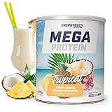Energybody Mega Protein Tropical Kokos Ananas 975 g / Mehrkomponenten Protein mit Casein Whey Mix als Eiweißshake / Eiweisspulver ohne Aspartam/Protein-Pulver / 39 Portionen