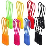 40 Stück 8 Farben Zipper Pulls Zip Extension Tag für Kleidung Rucksäcke Reisetasche Handtasche Geldbörse Zipper Tag Z