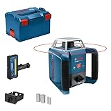 Bosch Professional Rotation Laser Level GRL 400 H (Ein-Knopf Bedienfeld, LR 45, Arbeitsbereich: bis zu 400m (Durchmesser), in L-Boxx)