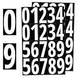 200 Stück, 75 mm - Zahlen Aufkleber Sticker Wetterfest Klebezahlen - Weiße Zahlen