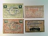 Notgeld Stadt Wetzlar, 1x 5 und 2x 10 Pfennig, 1x 1/2 Mark, 1918