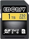 High Transfer Memory SDXC Card 1024GB 1TB SD Memory Card V60 - up to 130MB/s Write Speed and 250MB/s Read Speed for DSLR Kamera, 3D Kamera, HD Camcorder etc. (1TB)