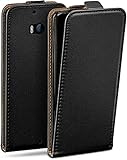 moex Flip Case für Nokia Lumia 930 Hülle klappbar, 360 Grad Rundum Komplett-Schutz, Klapphülle aus Vegan Leder, Handytasche mit vertikaler Klappe, magnetisch - Schwarz