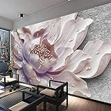 Custom Mural Tapete 3D Stereoskopisches Relief Pfingstrose Schmuck Blume Wandmalerei Arbeitszimmer Schlafzimmer Wohnzimmer Dekor Fototapete*250cmx175cm(98.4x68.9inch)