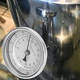 Schweißloses Bi-Metall, Kit 1/2 MNPT 0~220F für Homebrew-Thermometer, Bierbrauen, Brauen und Wein