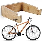 Fahrrad-Wandhalterung aus Holz, langlebig, kompakt, für Garage, Zuhause oder Wohnung – eleganter, naturfreundlicher Bambus-Fahrrad-Wandhalter – platzsparender Innen-Fahrrad-Halter