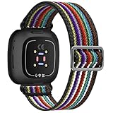 Osinaga Armband Kompatibles mit Fitbit Versa 4, Atmungsaktives Gewebtes Nylonband Armband für Fitbit Versa 4/Versa 3/Sense 2/Sense 2, Schnell Trocknendes Atmungsaktives Sportarmb