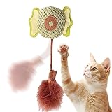 Dirfuny Plüsch-Katzenspielzeug - Katzenminze-Plüsch, süßes Kauspielzeug, Katzen-Teaser,Haustierzubehör mit Glocke, 3 Farben, interaktives Spielzeug für Wohnzimmer, Tierbesitzer