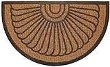 oKu-Tex Fußmatte 'Kokos' Struktur halbrund Design2, 45 x 75 cm halbrund