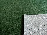 Rasenteppich Kunstrasen Standard grün Velours Weich Meterware, verschiedene Größen, mit Drainage-Noppen, wasserdurchlässig (250x400 cm)