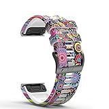 DLDQMY Handgelenkbandriemen für Garmin Fenix ​​5 5X Plus 6 6X PRO 935 945 3 Stunden Smart Watch-Drucksport-Silikon-Watchband S Schnellversion (Color : G, Size : 26mm Fenix 3HR 5X)