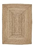 Luxor Living Naturteppich Salo Teppich aus Jute und Baumwolle, Natur, 60 cm x 110 cm