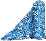 ZHEYANG Tarnnetz Sonnensegel Sichtschutznetz Camo Netting Shade Cloth Blue Shade Net zum Schießen Jagd Camping Shelters Sunshade Decoration Military Camouflage Model:G0816(Color:Blue;Size:3 * 6m)
