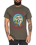 Los Pollos Herren T-Shirt Hermanos Bad Heisenberg Breaking, Größe:X-Large, Farbe:Khak