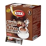 KOZA Instant Kakao Getränkepulver Stick einzeln Verpackt 16er Pack | Pulver für Heiß oder Kalt Getränk | Türkische Trinkschokolade | Milchgetränk | Cay | Milchpulver | Sahlep (Kakao)