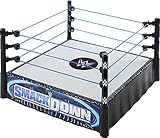 WWE Superstar Ring (35,6 cm) mit gefederter Matte & echten Flexseilen für Actionfiguren; Geschenk ab 6 J