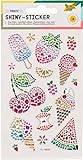 folia 18303 - Shiny Sticker, Fruity, 16 Sticker, aus bunten Strasssteinen, in verschiedenen Motiven, einfach von der Folie abzuziehen