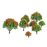 PULABO 10 stücke Miniatur Bäume Modell Bodendecker Pflanzen Waldherstellung Zubehör Multi Skala Zug Eisenbahn Eisenbahn Landschaft Diorama oder Layout Robust und Praktisch Es klappt
