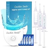 Teeth Whitening Kit Zahnbleaching Set Professionelle Zähne Bleaching Set mit 3*5ML Zahnaufhellung Gel 5X LED Licht Zahnweiß-Kit Entfernt Zahnflecken und Reduziert die Empfindlichkeit der Zähne für