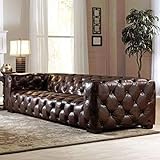 JVmoebel XXL Big Sofa Couch Chesterfield 245cm Polster Sofas 4 Sitzer Leder Textil #301