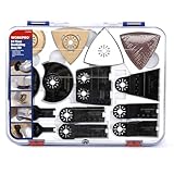 WORKPRO Multitool Zubehör 24-teilig Oszillierendes Zubehör Set Multitool Sägeblätter Set Mix Oszillierende Klingen,Schneiden von Holz, Nägeln, Metall, Kunststoff ink