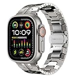 Fullife Titan Armband Kompatibel mit Apple Watch Ultra 2/Ultra 49mm,Titan Ersatzband für iWatch 49