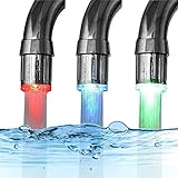 3-Farben temperaturempfindliche Farbverlauf LED-Licht Küche Bad Wasserhahn Wasser Duschkopf Kinder Hände waschen Mehr für Küche, Bad, Bad Becken, Waschbecken(2 PC)
