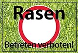 SCHILDER HIMMEL Rasen betreten verboten Schild 30x21cm Kunststoff, Nr 542 in verschiedenen Größen (A0 bis A5) und Materialien