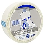 Rigips® Gewebeband Glasfaser selbstklebend [48mm x 90m Groß-Rolle] Bewehrungsstreifen Fast-Tape Fugenband | Fugendeckstreifen für Gipskarton