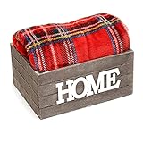 INTRECCI Weiches Sofadecke, Plüschdecke für Bett, warm, weich und leicht, mit Geschenkbox, Plaid Geschenk 130 x 160 cm (Scottish)