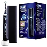 Oral-B Genius X Elektrische Zahnbürste/Electric Toothbrush, 6 Putzmodi für Zahnpflege, künstliche Intelligenz & Bluetooth, Reiseetui, Designed by Braun, Muttertagsgeschenk / Vatertagsgeschenk, schwarz
