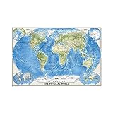 WSF-MAP, 1 stück physische Karte der Welt nicht gewebt, faltbare Weltkarte ohne Nationalflagge für Kultur und Bildung 150x100cm