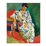 Ltt-Ydd-Ccl André Derain Madame Matisse in a Kimono Leinwand Gemälde Poster Büro für Wohnzimmer Schlafzimmer Wanddekoration kann als Geschenk an verschiedenen Feiertagen verwendet werden (ungerahmt,
