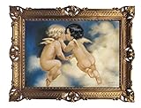 Lnxp Wunderschönes Gemälde 90x70 cm Künstler; Carpar *Engel Kuss* Bild Bilder Barock Rahmen Antik Repro Renaissance